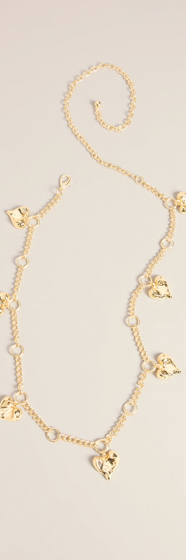 Love On Lock Heart Charm Chain Belt