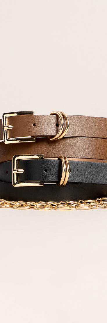 Sleek Essentials Trio Belt Set