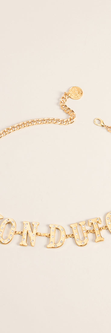 Windsor x Von Dutch Letter Chain Belt