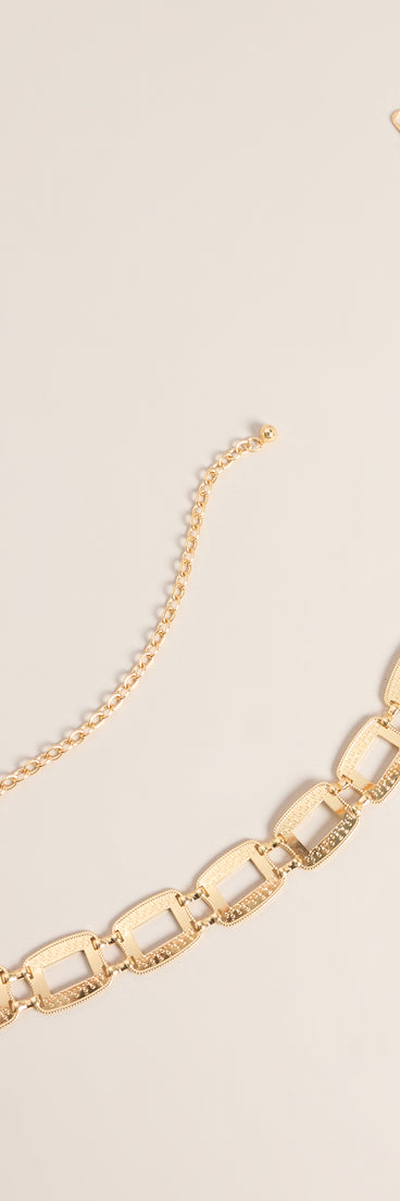 Link Up Rectangle Chain Belt