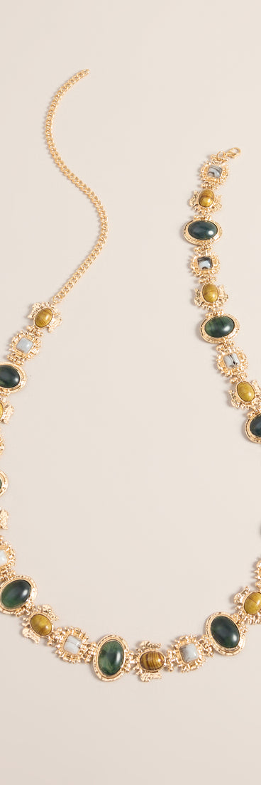 Treasure Hunt Mixed Stone Chain Belt