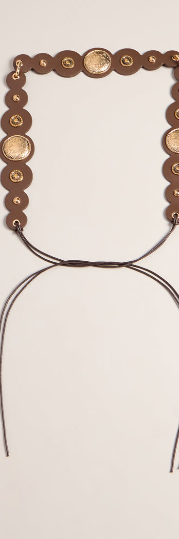 Western Remix Concho Medallion Tie Belt