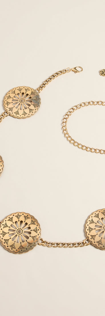 Desert Bloom Medallion Chain Belt