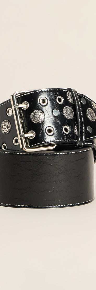 Rule Breaker Studded Wide Buckle Belt