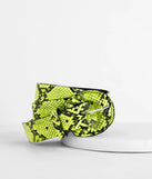 Electric Neon Snake Belt