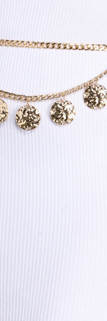 Hammered Coin Chain Belt