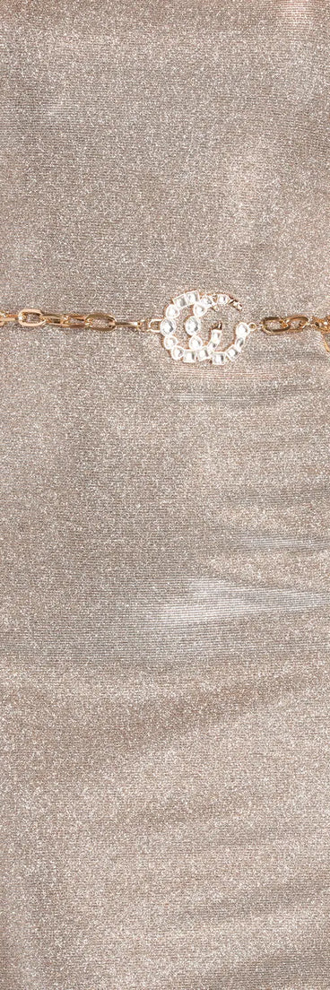 Ur A Gem Rhinestone Chain Link Belt