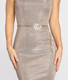 Ur A Gem Rhinestone Chain Link Belt