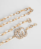 Ur A Gem Rhinestone Chain Link Belt