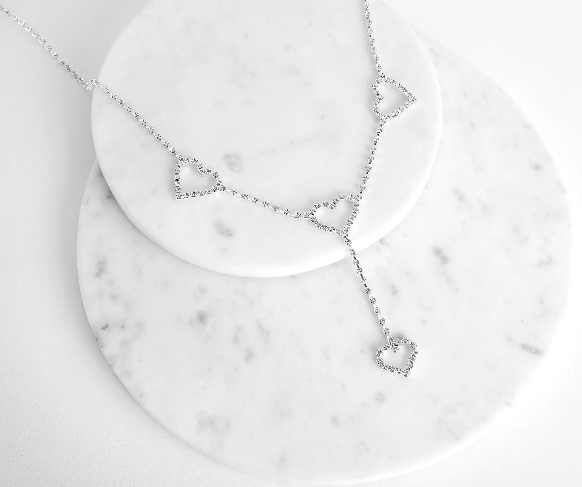 Rhinestone Heart Belt & Windsor