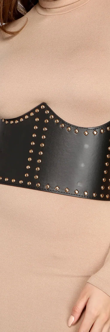 Chic And Cinched Wide Corset Belt