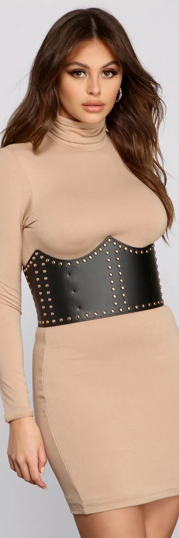 Chic And Cinched Wide Corset Belt