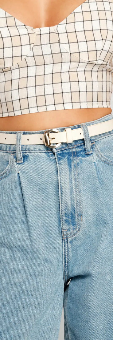 Classic Slim Faux Leather Belt Pack