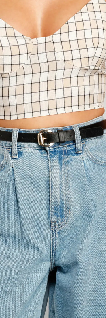 Classic Slim Faux Leather Belt Pack