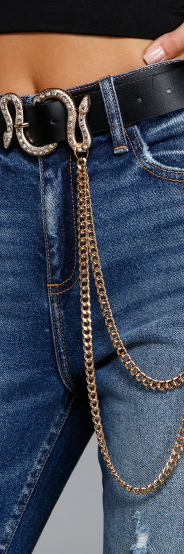 Snake Charmer Buckle Chain Belt