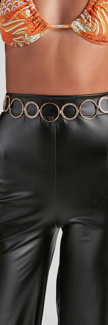 Rings Of Glam Rhinestone Belt