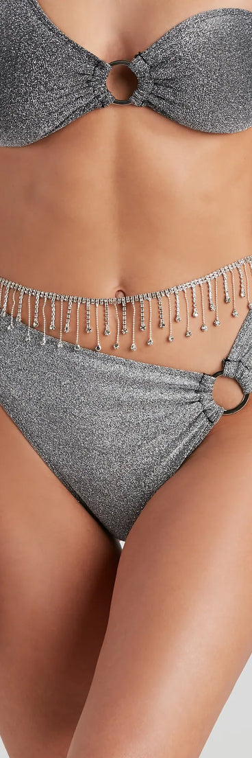 Glam Tassels Rhinestone Belt