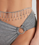 Glam Tassels Rhinestone Belt