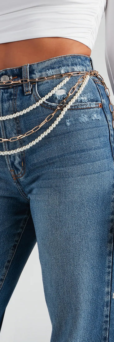 Strand Of Pearls Paper Clip Belt