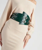 Style Secured Faux Leather Corset Belt