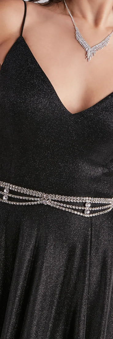 Major Bling Rhinestone Chain Belt