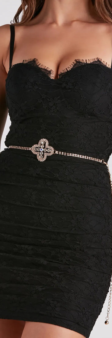 Chain Attraction Rhinestone Belt