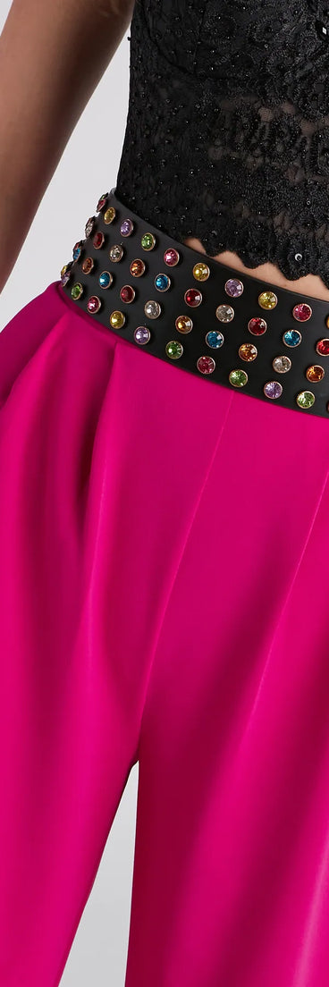 Stylish Shimmer Gemstone Belt