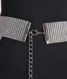 Festival Glam Rhinestone Fringe Belt