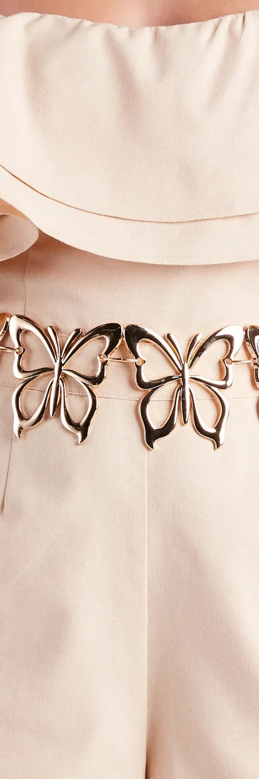 Dream Big Butterfly Chain Belt