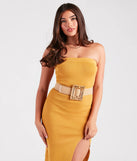 Beachy Boho Flair Straw Buckle Woven Belt
