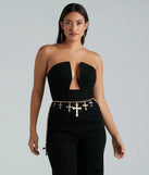 Bold And Glamorous Cross Charm Chain Belt
