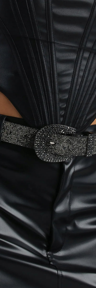 Ultimate Glitz Rhinestone Western Buckle Belt