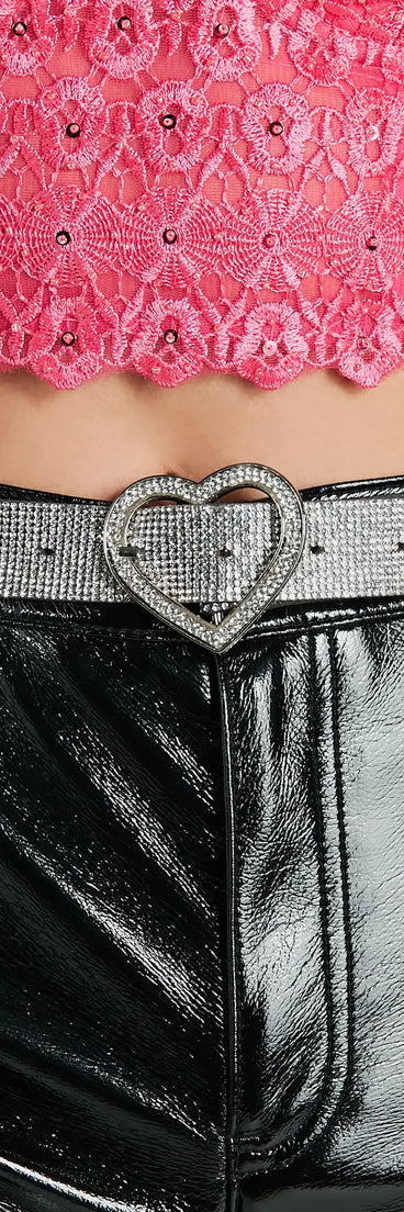 Glam Heartbreaker Rhinestone Belt