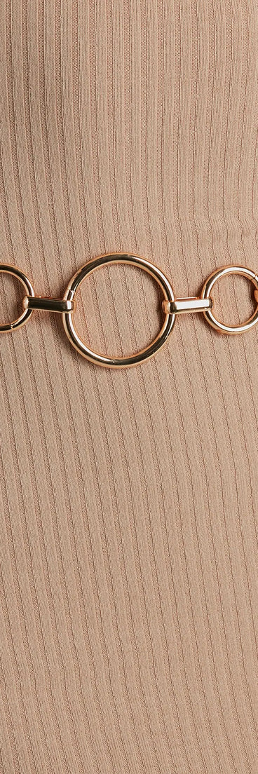 Sleek Perfection O-Ring Chain Belt