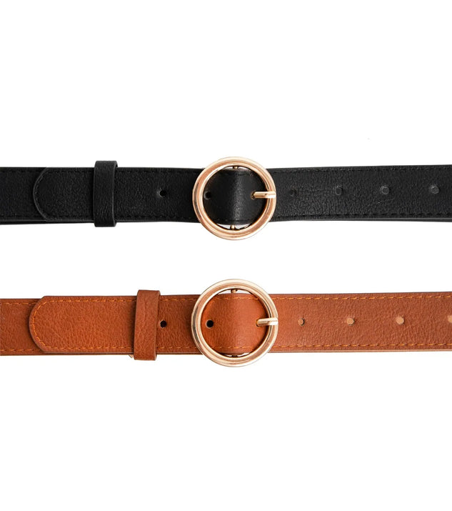 O Ring Buckle Skinny Belts