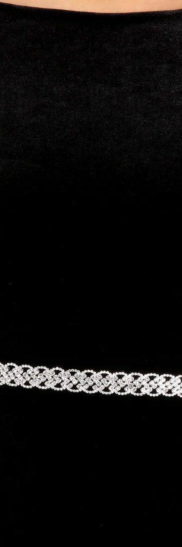 Looped In Rhinestones Belt