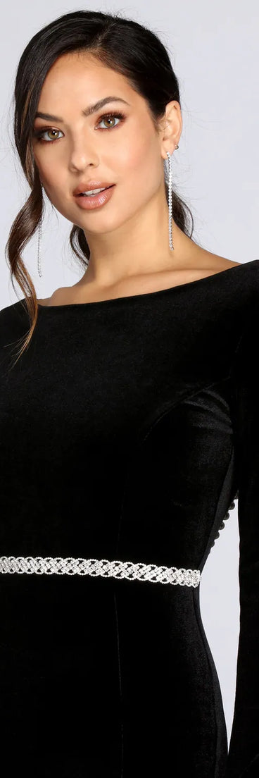 Looped In Rhinestones Belt