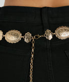 
Upgrade your style game for 2025 with the Western Showdown Etched Concho Belt in gold, perfect for any fashion-forward wardrobe.