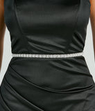 Luxe Sheen Dainty Pearl And Rhinestone Belt
