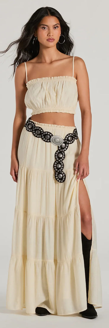 
Upgrade your style game for 2025 with the Top Prize Oval Medallion Concho Belt in black, perfect for any fashion-forward wardrobe.