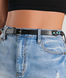 Trip To The West Stone Faux Leather Western Belt