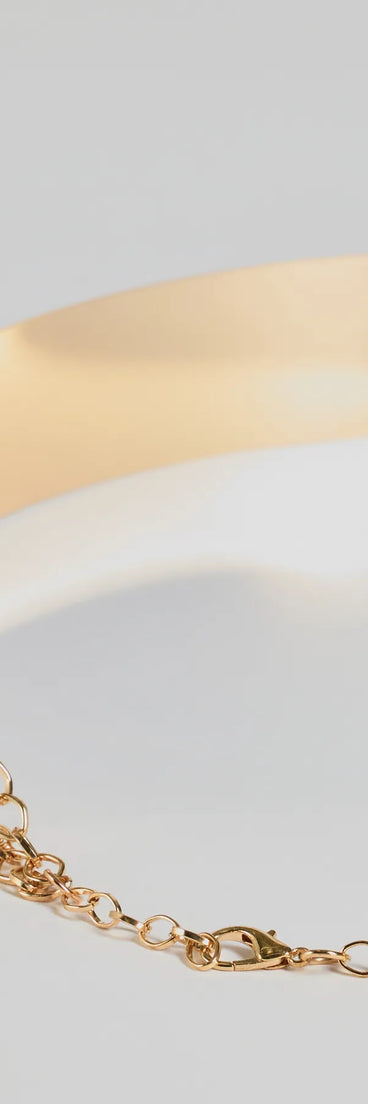 Lady Justice Metal Plate Belt