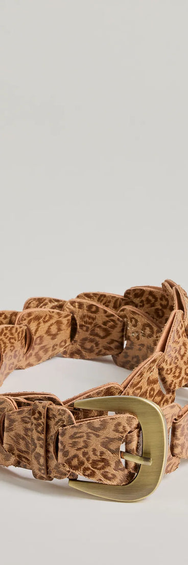 Call Of The Wild Leopard Print Faux Leather Belt