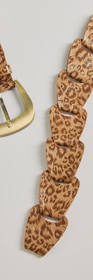 Call Of The Wild Leopard Print Faux Leather Belt