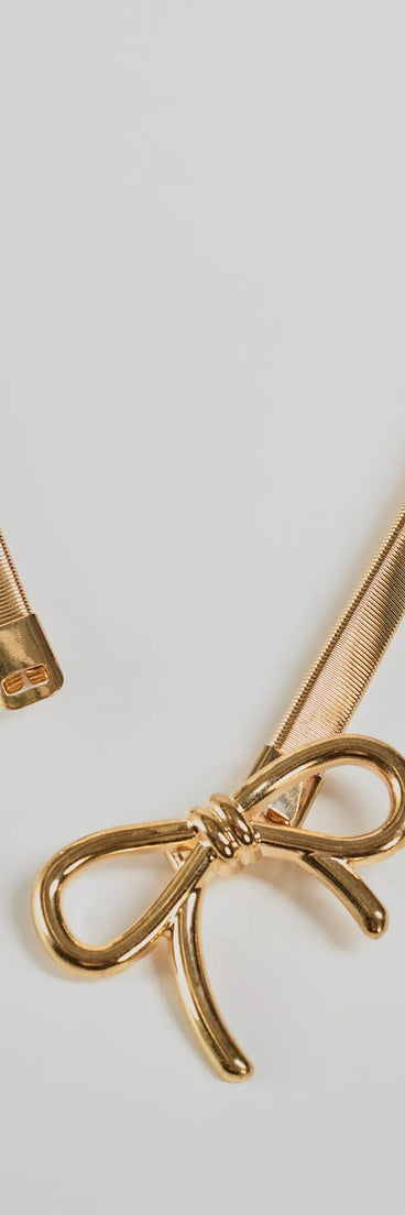 Sweetly Perfect Bow Stretch Coil Belt