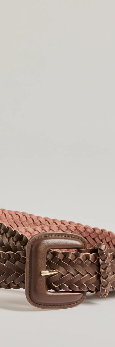 Chic Twist Braided Faux Leather Belt