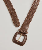Chic Twist Braided Faux Leather Belt