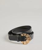 Trendy Textures Faux Leather Belt