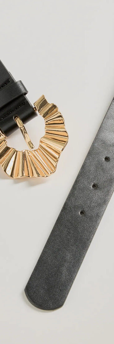 Trendy Textures Faux Leather Belt