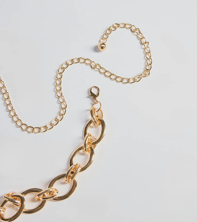 Edgy Vibes Chunky Chain-Link Metal Belt | Windsor
